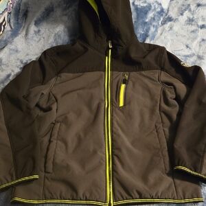 Kids Hooded Jacket with Neon Accents
